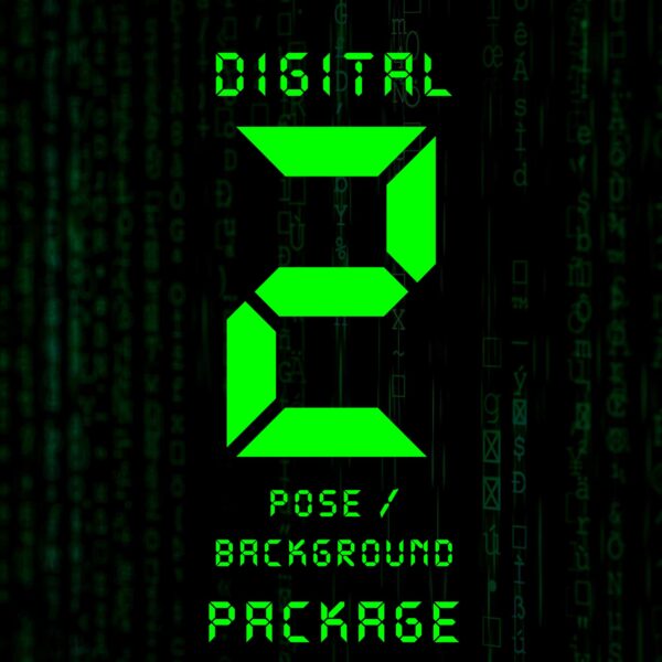 Digital - 2 backgrounds/poses
