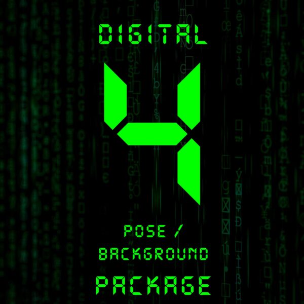 Digital - 4 backgrounds/poses