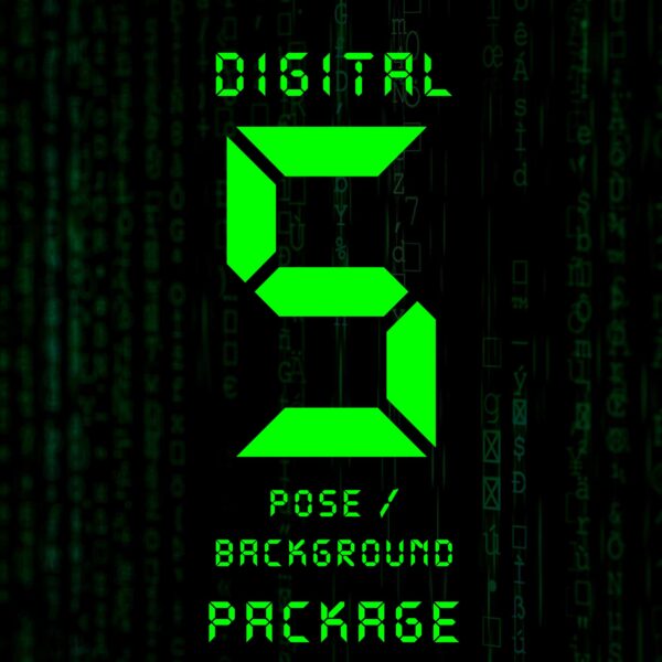 Digital - 5 backgrounds/poses